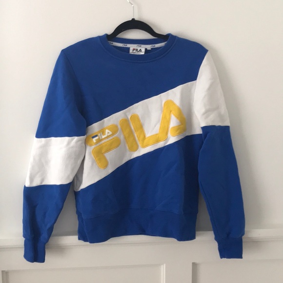 blue fila sweater